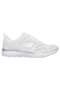 Scarpe bianche leggere con inserti argento Skechers SUMMITS SUITED