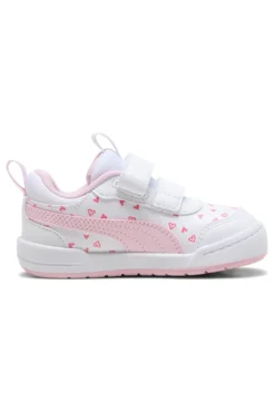 Scarpe bianche rosa con chiusura a strappo Puma Multiflex 2 Hearty V Inf