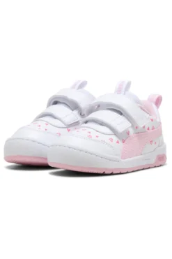 Scarpe bianche rosa con chiusura a strappo Puma Multiflex 2 Hearty V Inf