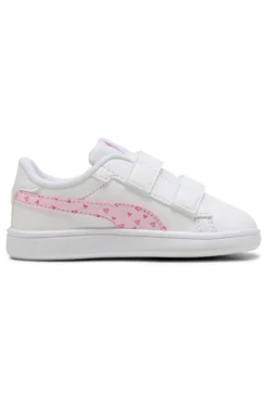 Scarpe bianco rosa con chiusura a strappo Puma Smash 3.0 Hearty V Inf