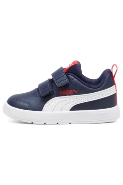 Scarpe blu bianche con chiusura a strappo Puma Courtflex V3 V Inf