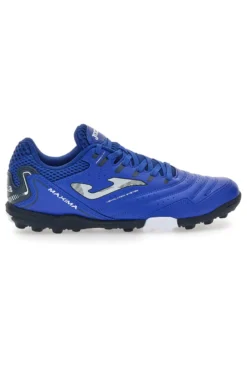 Scarpe blu calcio turf con tomaia traforata Joma Maxima 2404