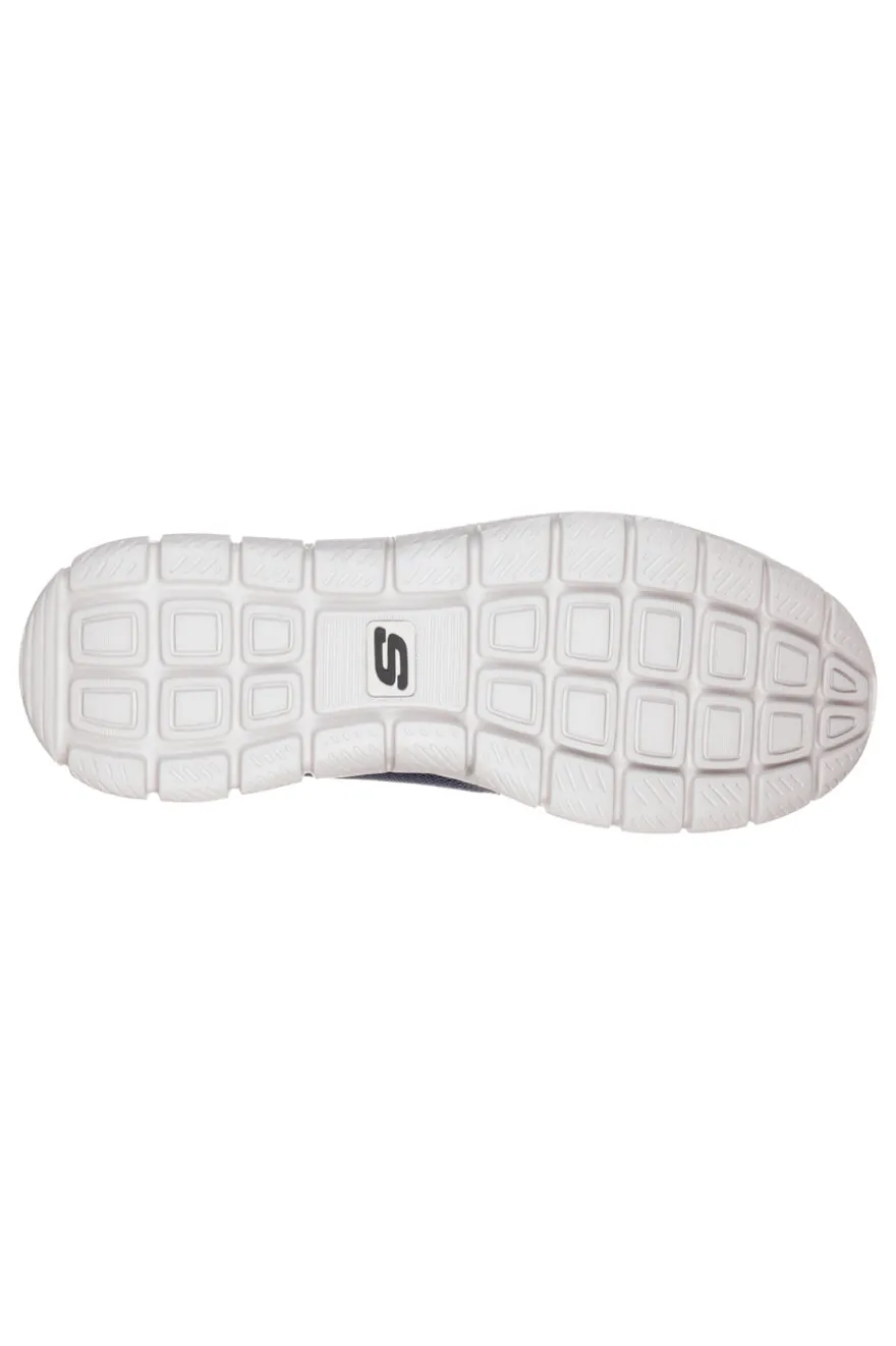 Scarpe blu in pelle e mesh con Memory Foam Skechers Track Scloric