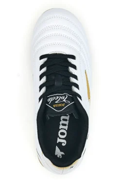 Scarpe calcio bianche con dettagli oro Joma Toledo JR 2502
