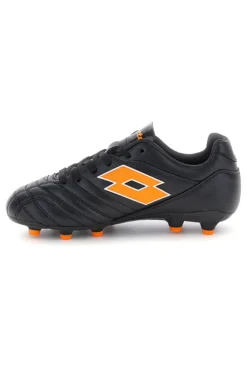 Scarpe calcio nere con tacchetti arancioni Lotto STADIO 705 FG JR