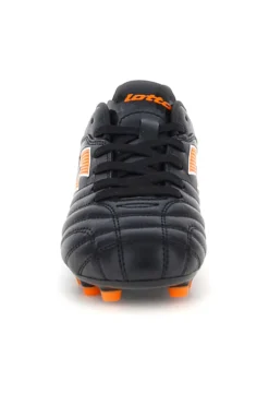 Scarpe calcio nere con tacchetti arancioni Lotto STADIO 705 FG JR