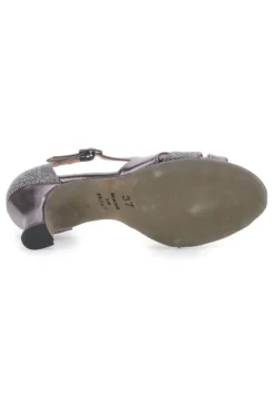 Scarpe da Ballo Grigio Scuro con Suola in Pelle Made in Italy THE FIRST DANCE 5186