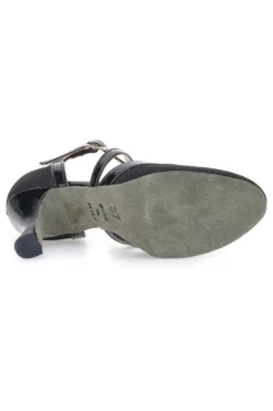 Scarpe da ballo nere con cinturini incrociati e suola in vera pelle The First Dance 6331
