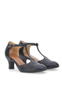 Scarpe da Ballo Nere con Tomaia Liscia e Tacco Basso MON DIEU MUSIQUE 12
