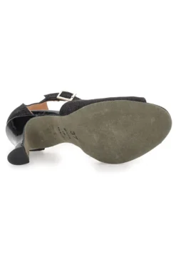 Scarpe da ballo nere open toe con cinturino alla caviglia The First Dance 6514