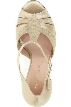 Scarpe da Ballo Oro con Cinturino The First Dance 622 75