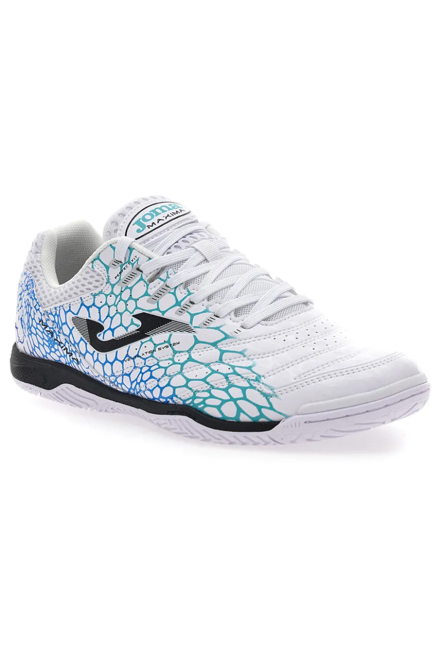 Scarpe da Calcetto FutSal Bianche e Azzurre JOMA MAXIMA 2532 Indoor