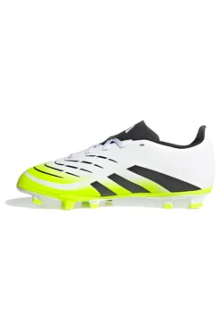 Scarpe da calcio bianche con dettagli giallo fluo Adidas Predator Club FG/MG J