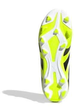 Scarpe da calcio bianche con dettagli giallo fluo Adidas Predator Club FG/MG J
