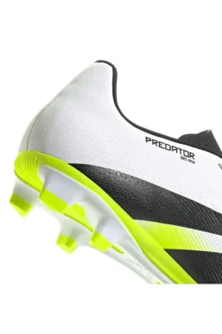 Scarpe da calcio bianche con dettagli giallo fluo Adidas Predator Club FG/MG