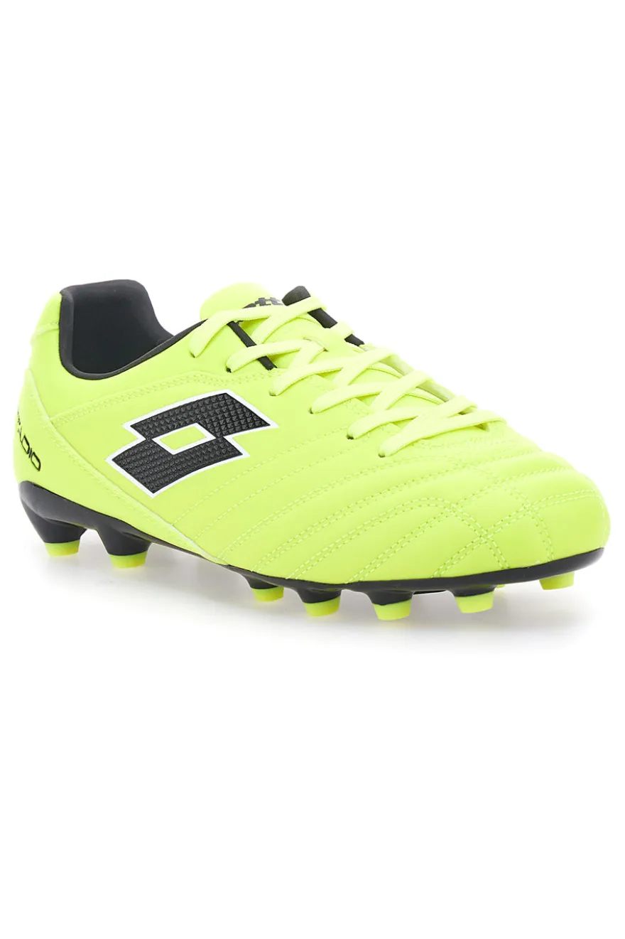 Scarpe da calcio giallo fluo FG LOTTO STADIO 705 JR