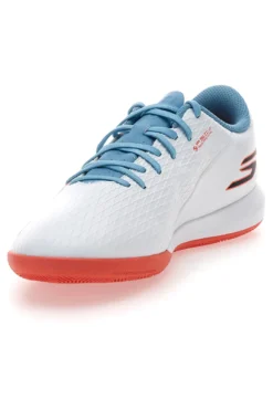 Scarpe da calcio indoor bianche con dettagli azzurri Skechers Club IC