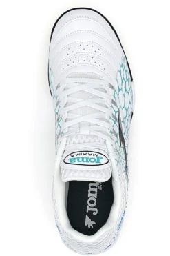 Scarpe da Calcio Indoor Bianco e Turchese JOMA MAXIMA 2527 Turf