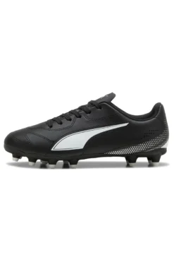 Scarpe da calcio nere con logo bianco Puma Vitoria II FG/AG Jr