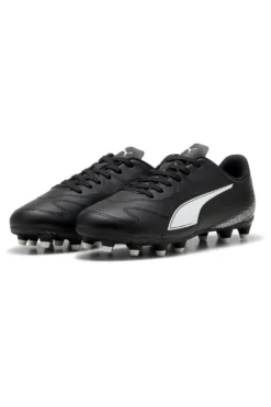 Scarpe da calcio nere con logo bianco Puma Vitoria II FG/AG Jr
