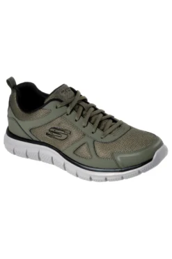 Scarpe da Fitness Verdi con Tomaia in Pelle e Mesh SKECHERS TRACK