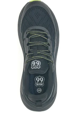 Scarpe da ginnastica nere con dettagli lime Route 66 RO51038D