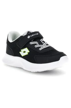Scarpe da ginnastica nere e bianche con chiusura a strappo e memory foam Lotto RUN 90 AMF CL S