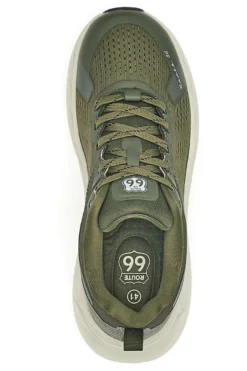 Scarpe da ginnastica verde militare con suola beige Route 66 RO51811D