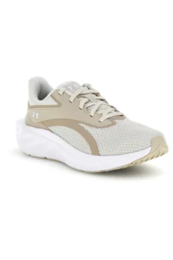 Scarpe da running bianco e beige con mesh traspirante UA Charged+ Ascend