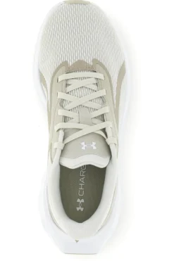 Scarpe da running bianco e beige con mesh traspirante UA Charged+ Ascend