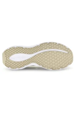 Scarpe da running bianco e beige con mesh traspirante UA Charged+ Ascend