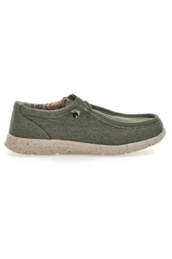 Scarpe da uomo casual verde in tessuto Sevenoaks PK1147O