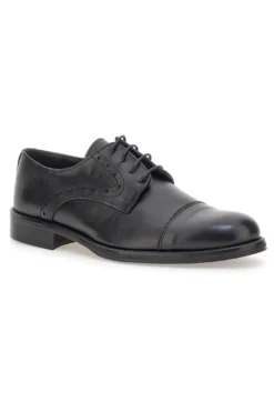 Scarpe eleganti nere in pelle con dettagli traforati Pittarello 7715