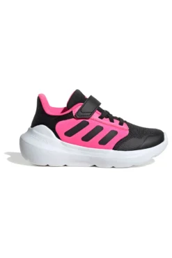 Scarpe ginnastica nere e fucsia con chiusura a strappo Adidas Tensaur Run 3.0 EL C