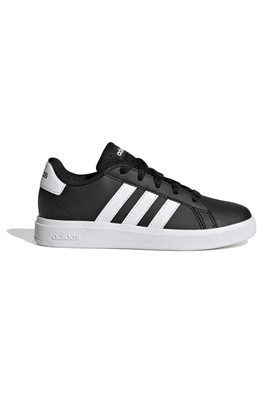 Scarpe nere con strisce bianche in materie sintetiche Adidas Grand Court 2 K