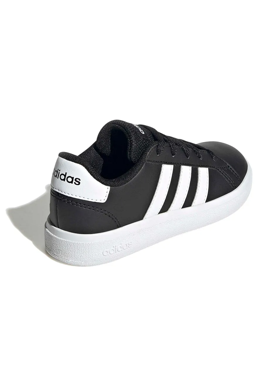 Scarpe nere con strisce bianche in materie sintetiche Adidas Grand Court 2 K