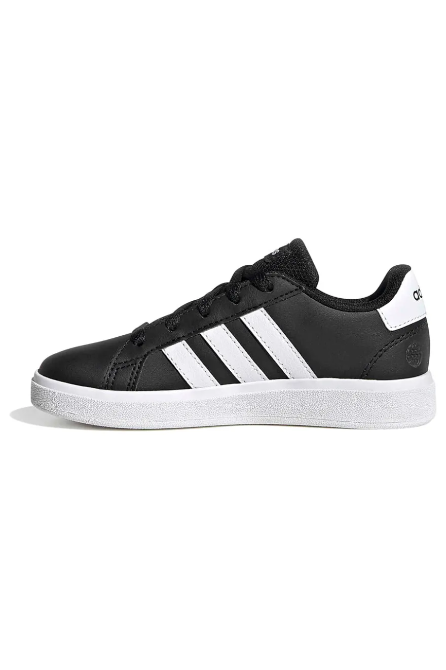 Scarpe nere con strisce bianche in materie sintetiche Adidas Grand Court 2 K