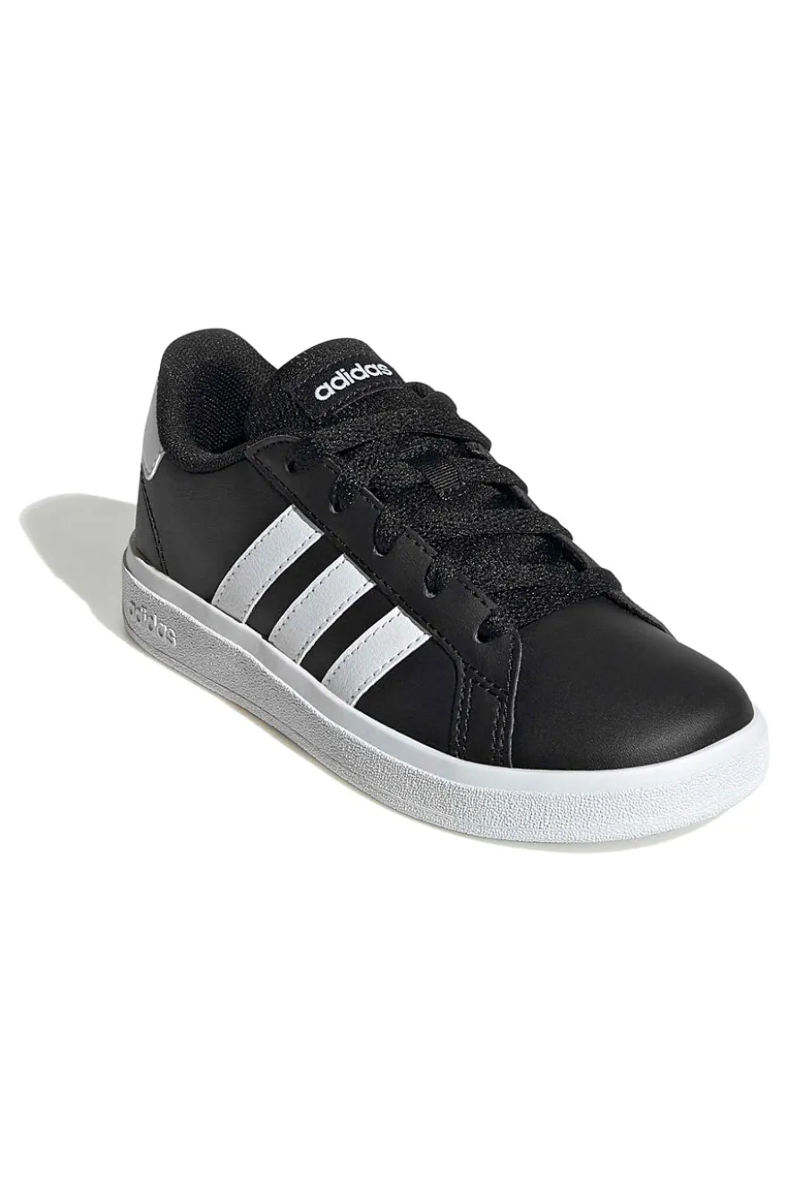 Scarpe nere con strisce bianche in materie sintetiche Adidas Grand Court 2 K