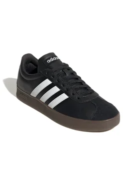 Scarpe nere con strisce bianche suola in gomma Adidas VL Court Base