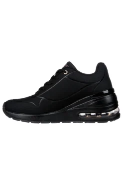 Scarpe nere con zeppa e suola Air Skechers Million Air Elevated Air