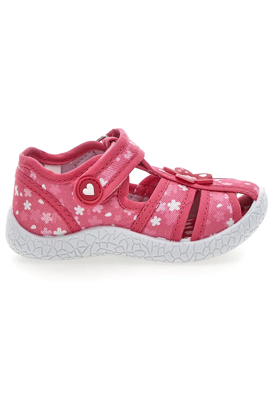 Scarpe rosa con doppio strappo Pitt kids PK2877A