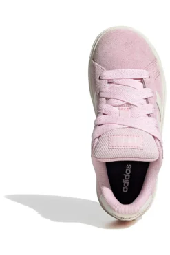 Scarpe rosa in suede con strisce bianche Adidas Grand Court 00s K
