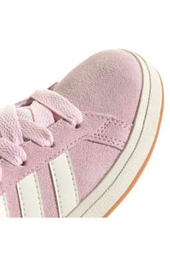 Scarpe rosa in suede con strisce bianche Adidas Grand Court 00s K