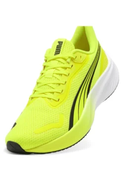 Scarpe running giallo fluo in mesh traspirante con suola leggera Puma Pounce Lite