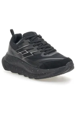 Scarpe running nere total black con suola ammortizzata Lotto Run 60 AMF