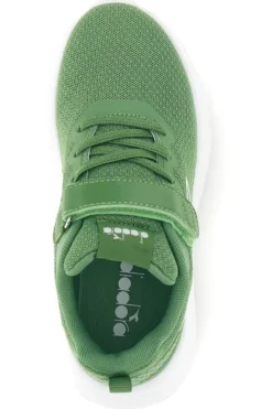 Scarpe running verdi con chiusura a strappo e lacci Diadora Evo Run Ps