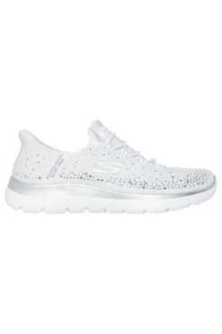 Scarpe slip ins bianco con strass in mesh Skechers Summits brilliant shine