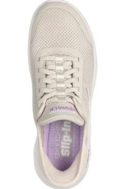 Scarpe slip ins off white in mesh Skechers Go walk flex grand entry