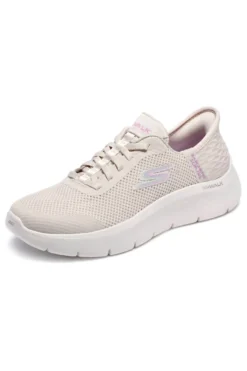 Scarpe slip ins off white in mesh Skechers Go walk flex grand entry