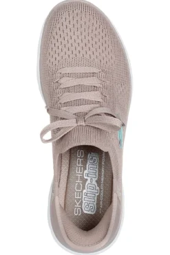 Scarpe slip ins taupe in knit Skechers Summits new daily
